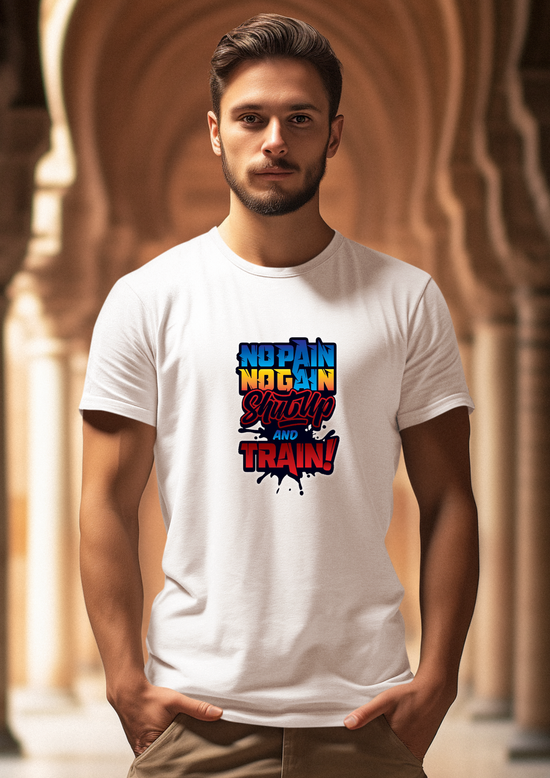 No Pain No Gain Shutup And Train- Men regular fit