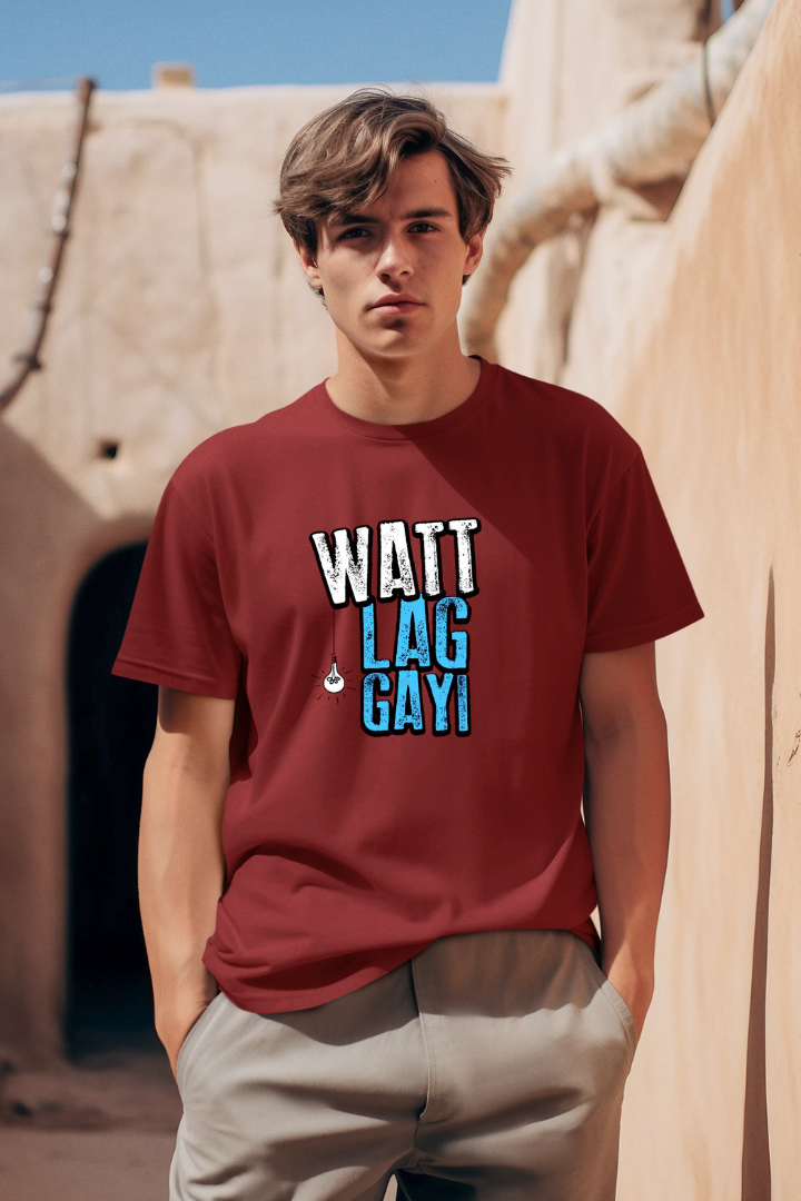 Watt Lag Gayi- Premium Maroon Men T-shirt