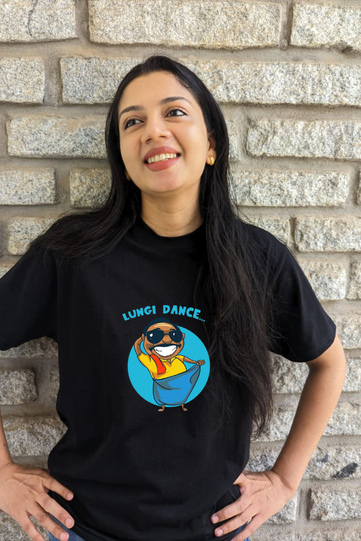 Lungi Dance- Premium Black Women T-shirt