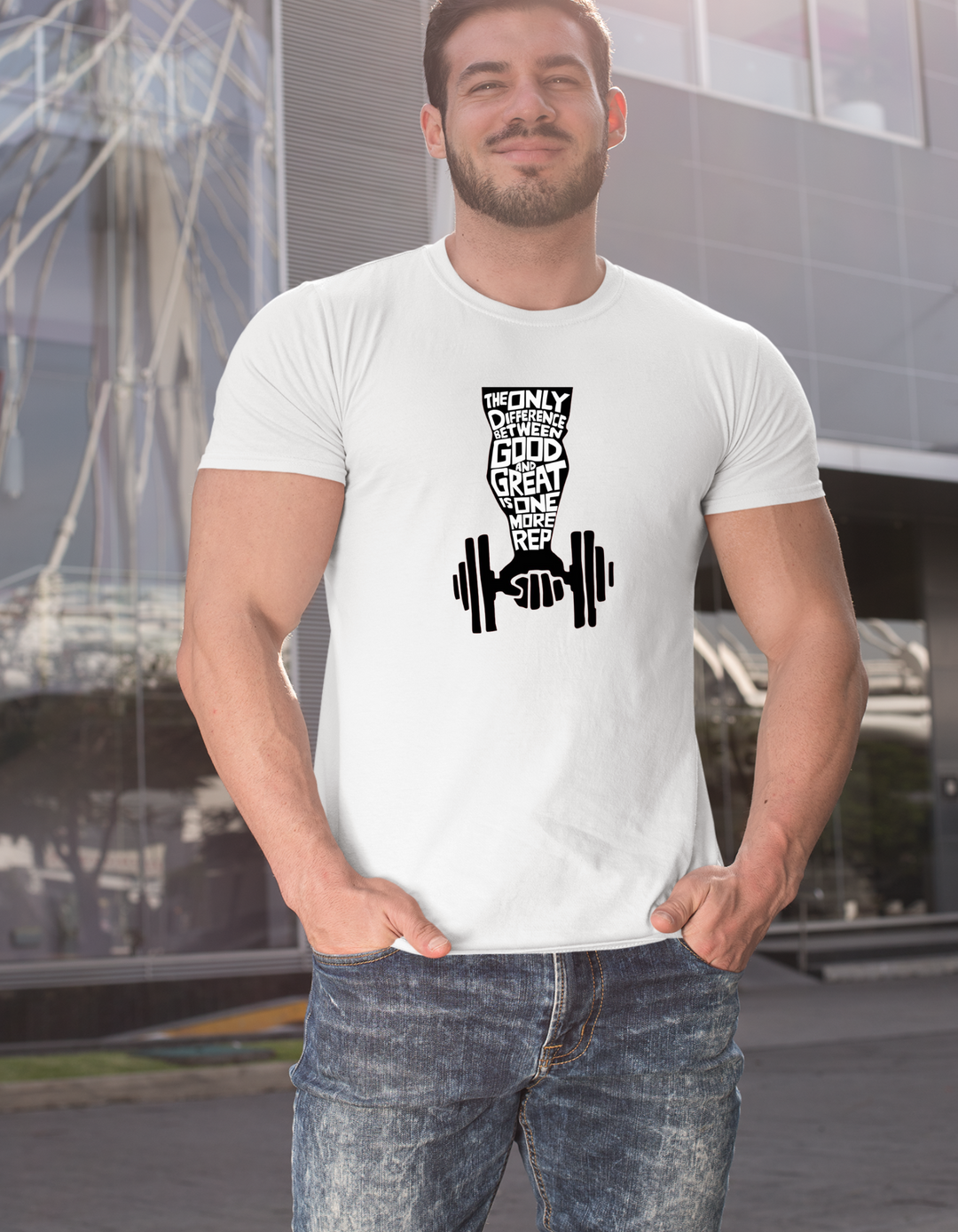 The Only Difference Between Good And Great Is One More Rep- Men Regular Fit