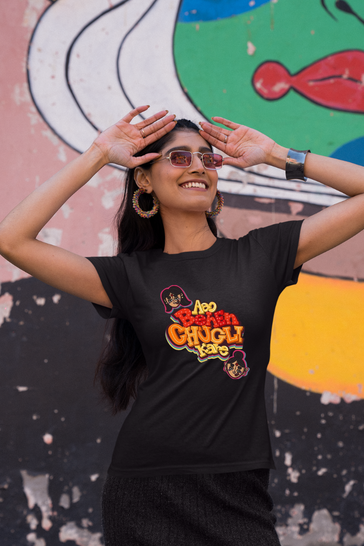Aao Behen Chugli Kare- Premium Black Women T-shirt