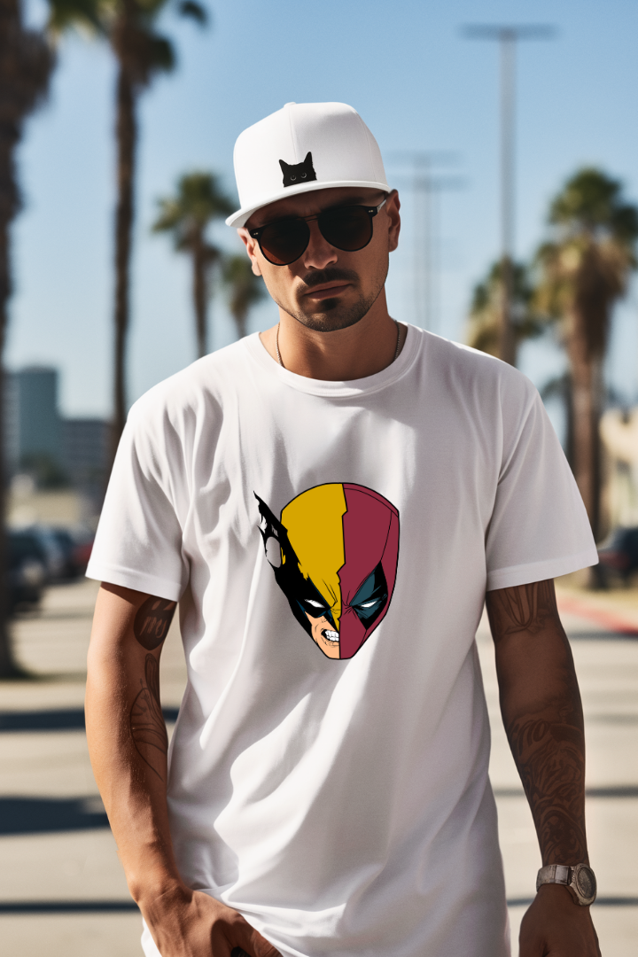 Deadpool 3 Duet- Premium White Men T-shirt