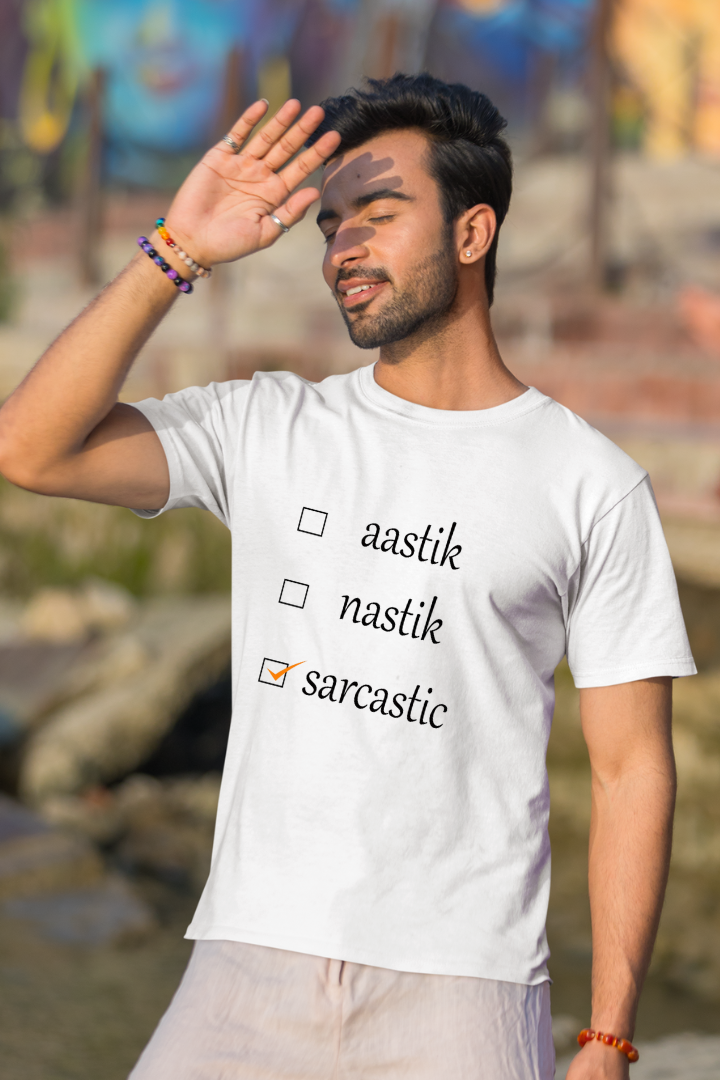 Sarcastic- Premium White Men T-shirt