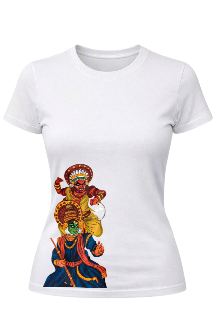 Traditional Dance Print Women Premium Cotton T-shirt