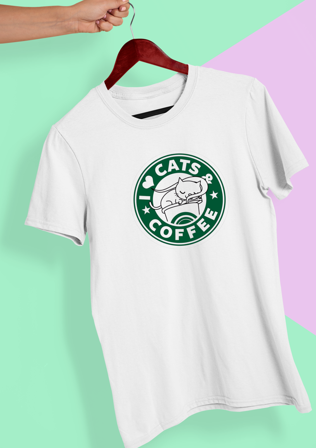 I love Cats &amp; Coffee Graphic Unisex  T-shirt