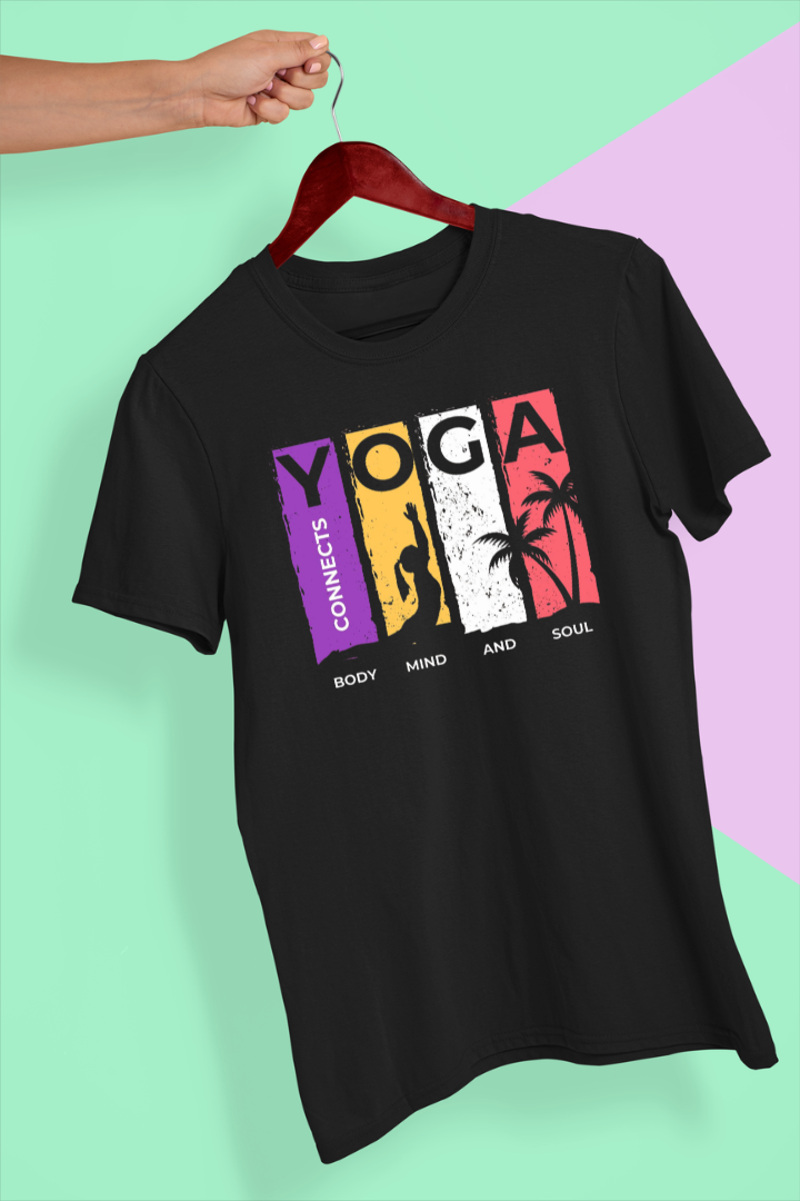 Yoga Theme Cotton Unisex T-shirt