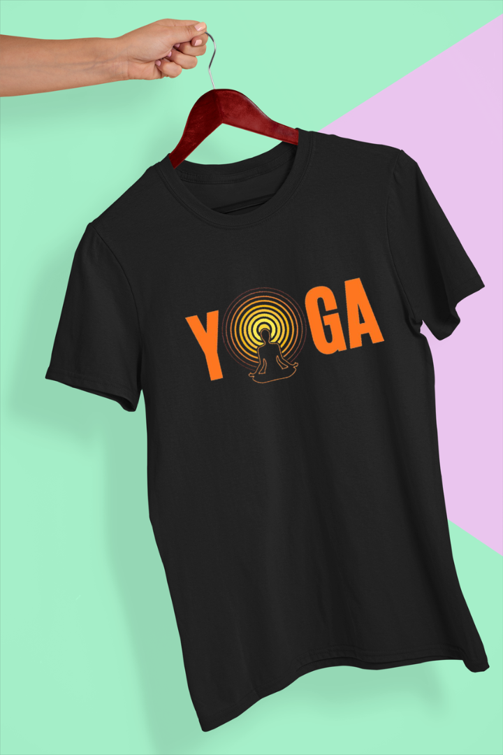 Yoga Theme Cotton Unisex T-shirt
