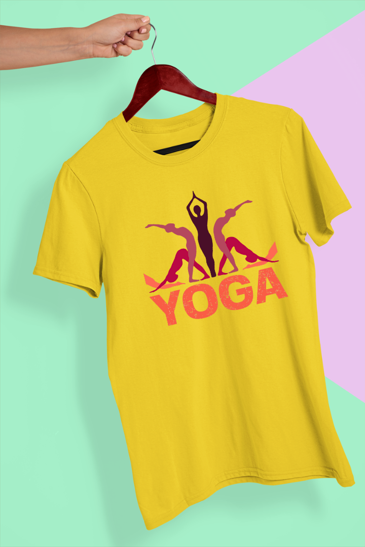Yoga Theme Cotton Unisex T-shirt