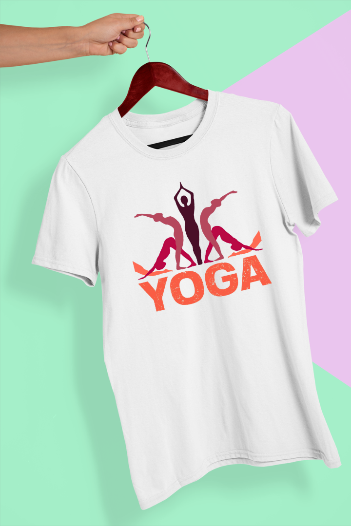 Yoga Theme Cotton Unisex T-shirt