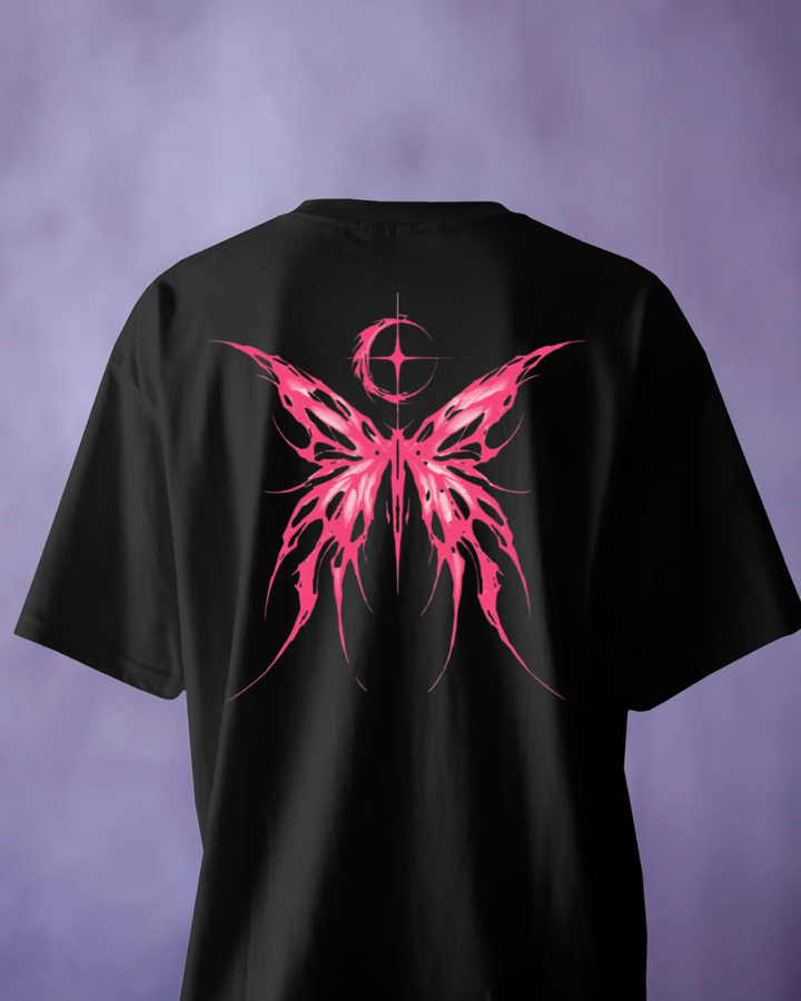 Moonlit Rebirth Oversize Unisex T-shirts - Front and Back print