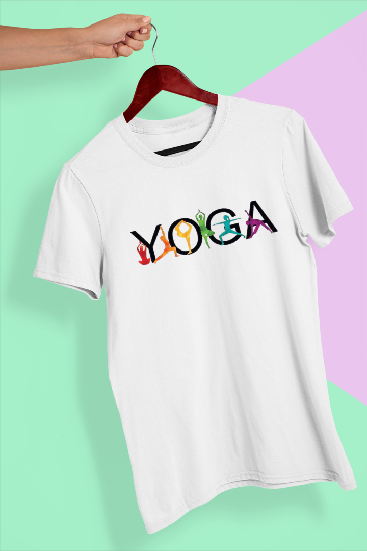 Yoga Theme Cotton Unisex T-shirt