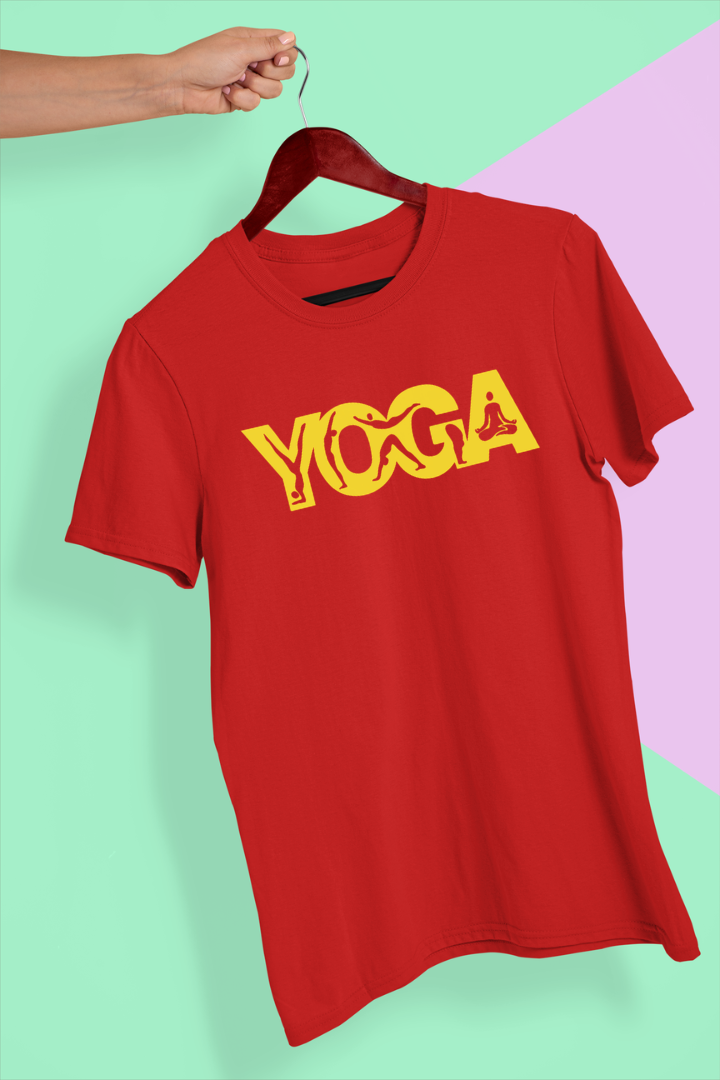 Yoga Theme Cotton Unisex T-shirt