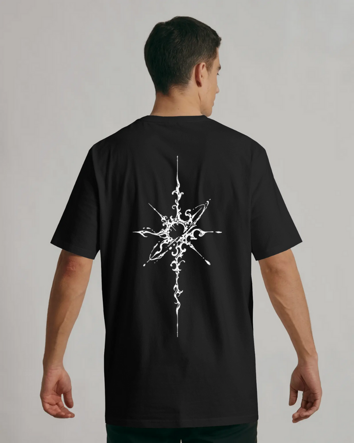 Celestial Cross Oversize Unisex T-shirts - Front and Back print
