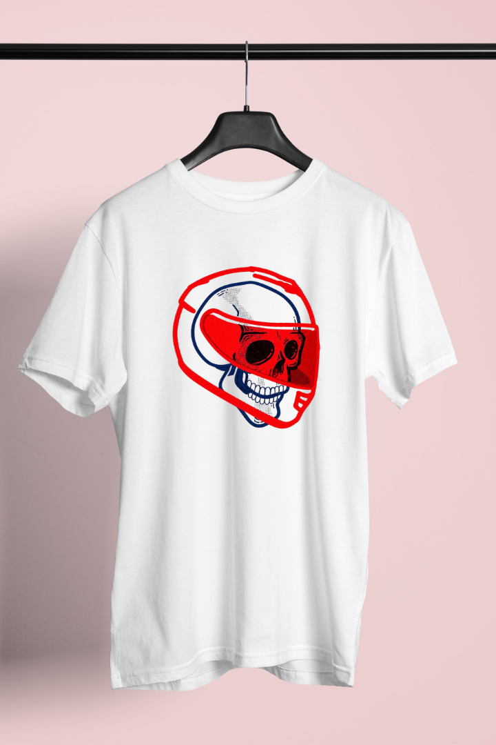 Red Helmet Experience Graphic Unisex Cotton T-shirt
