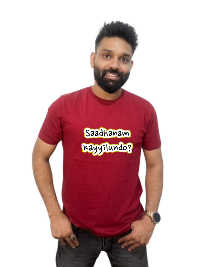 Saadhanam Kayyilundo? Premium Men T-shirt