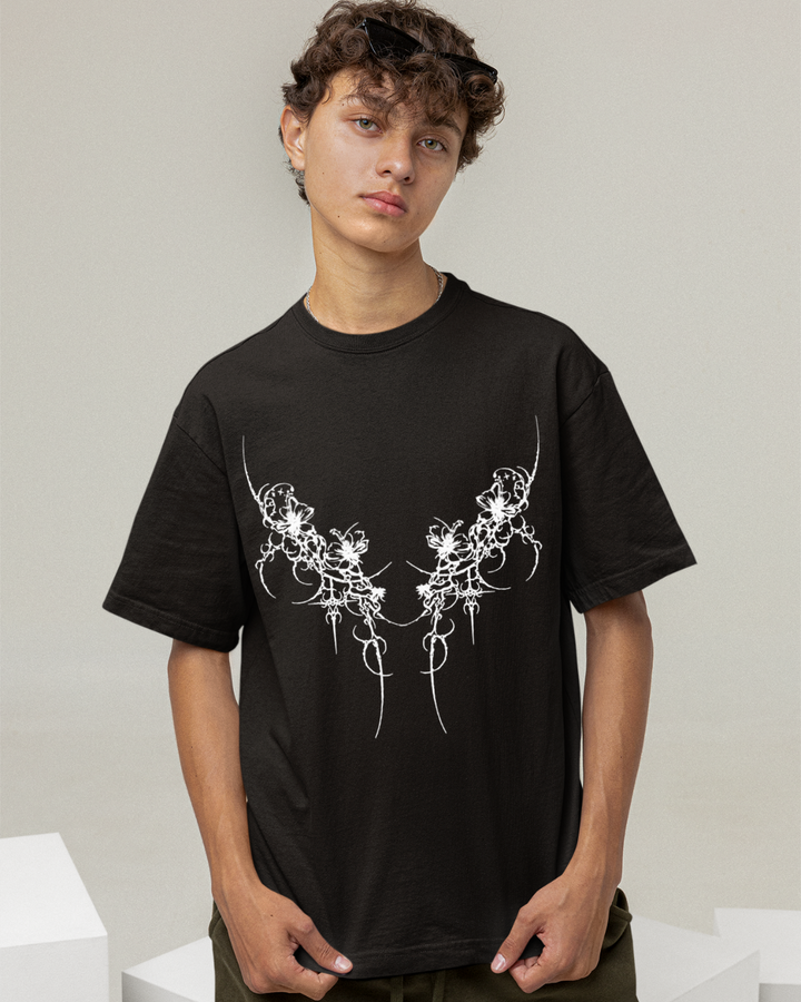 Celestial Cross Oversize Unisex T-shirts - Front and Back print