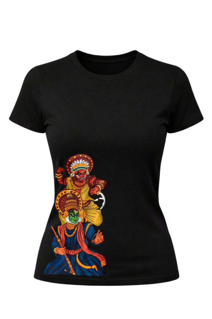 Traditional Dance Print Women Premium Cotton T-shirt