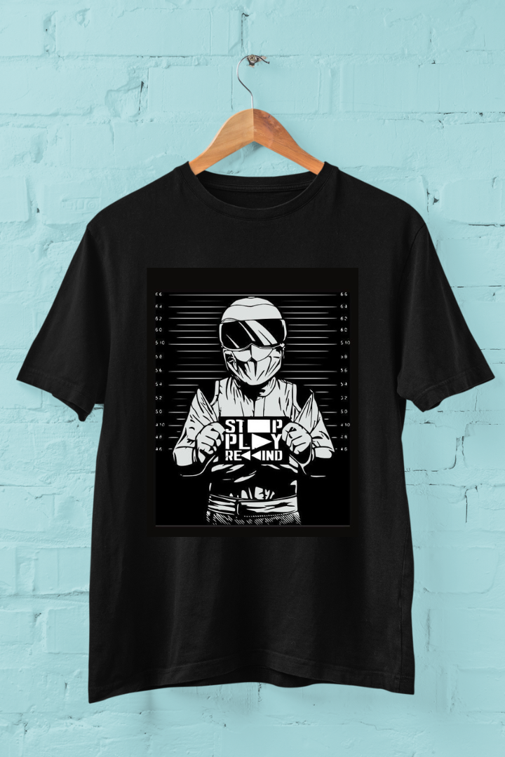 Stop Play Rewind Unisex Cotton T-shirt