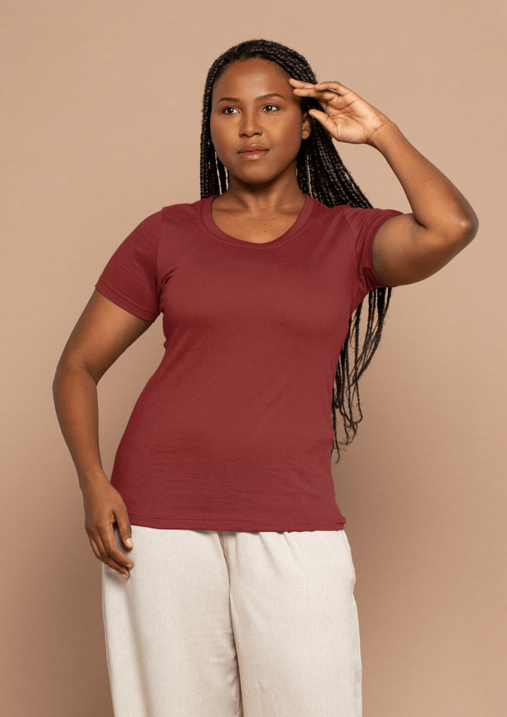 Pick Any 3 – Women Solid Slim Fit Premium Cotton Tees