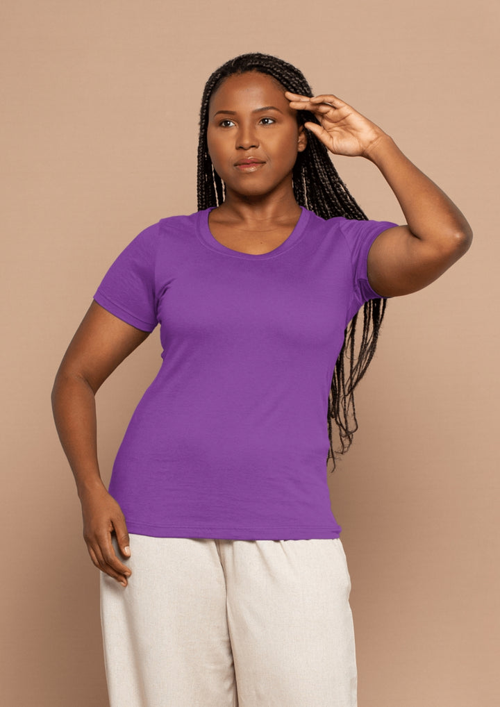 Pick Any 3 – Women Solid Slim Fit Premium Cotton Tees