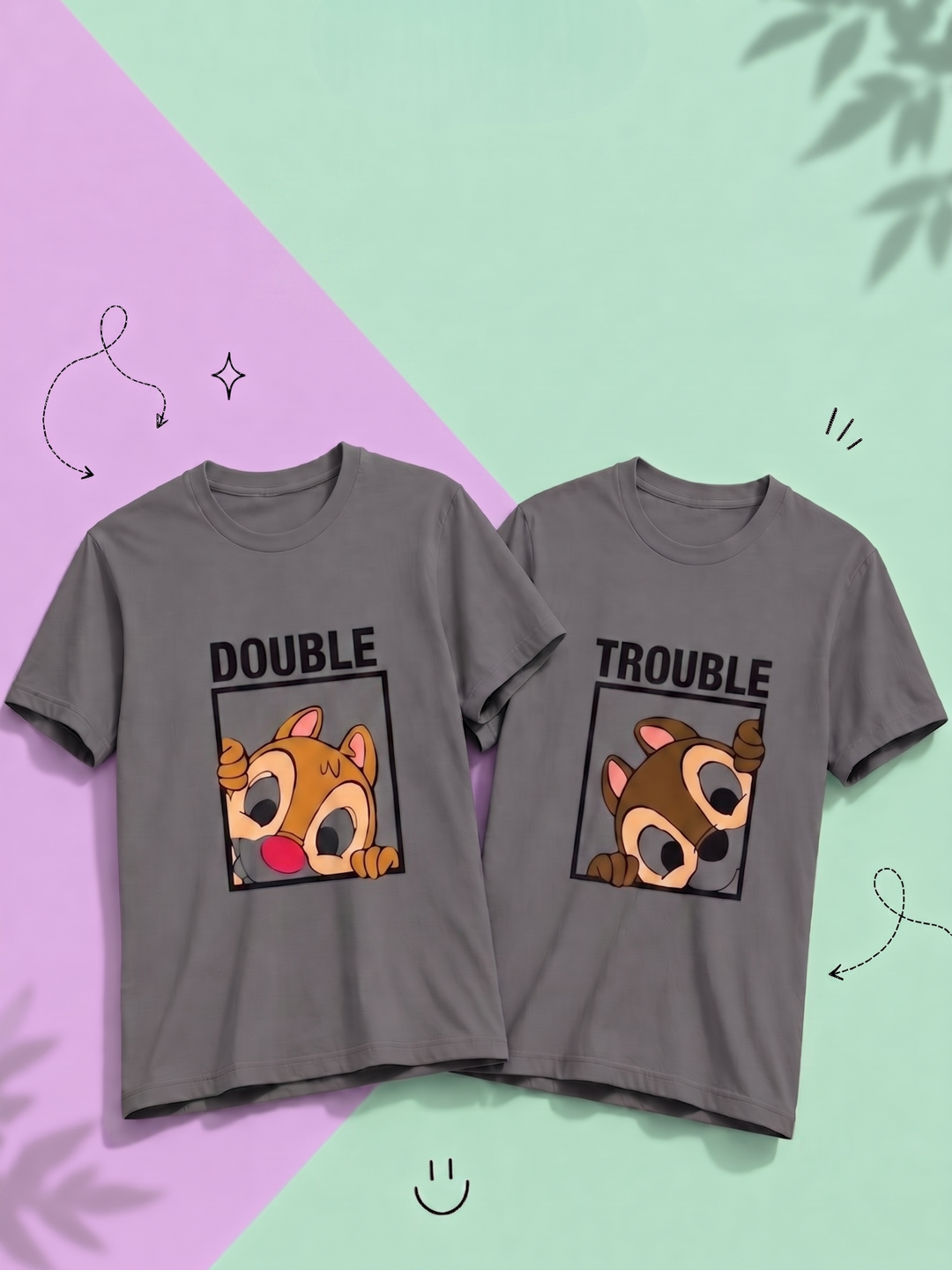 Double Trouble Friendship Theme Unisex Premium T-shirt