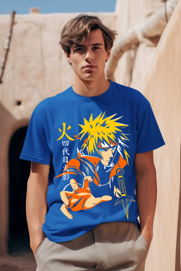 Minato Front and Back Anime Print- Premium T-shirt