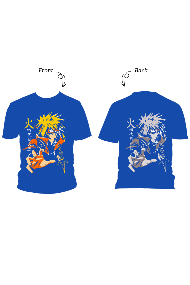 Minato Front and Back Anime Print- Premium T-shirt