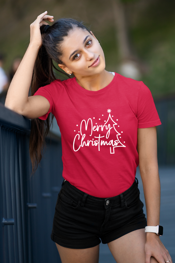 Merry Christmas Theme Unisex Regular Fit Tshirt
