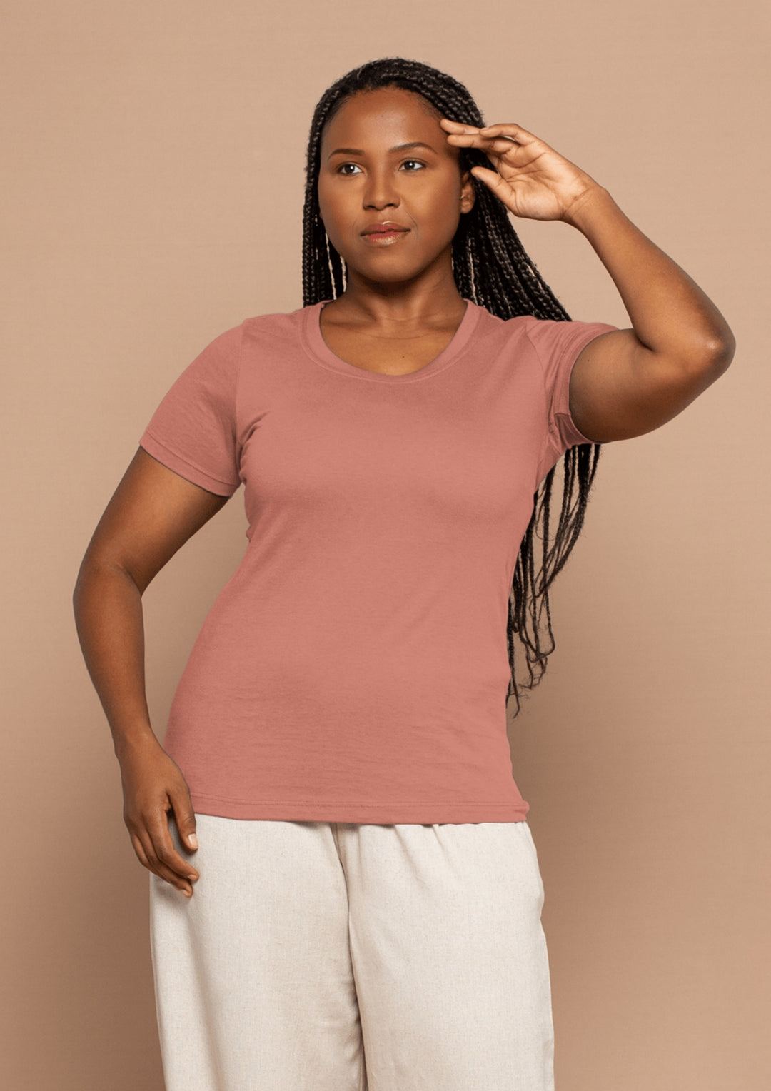Pick Any 3 – Women Solid Slim Fit Premium Cotton Tees