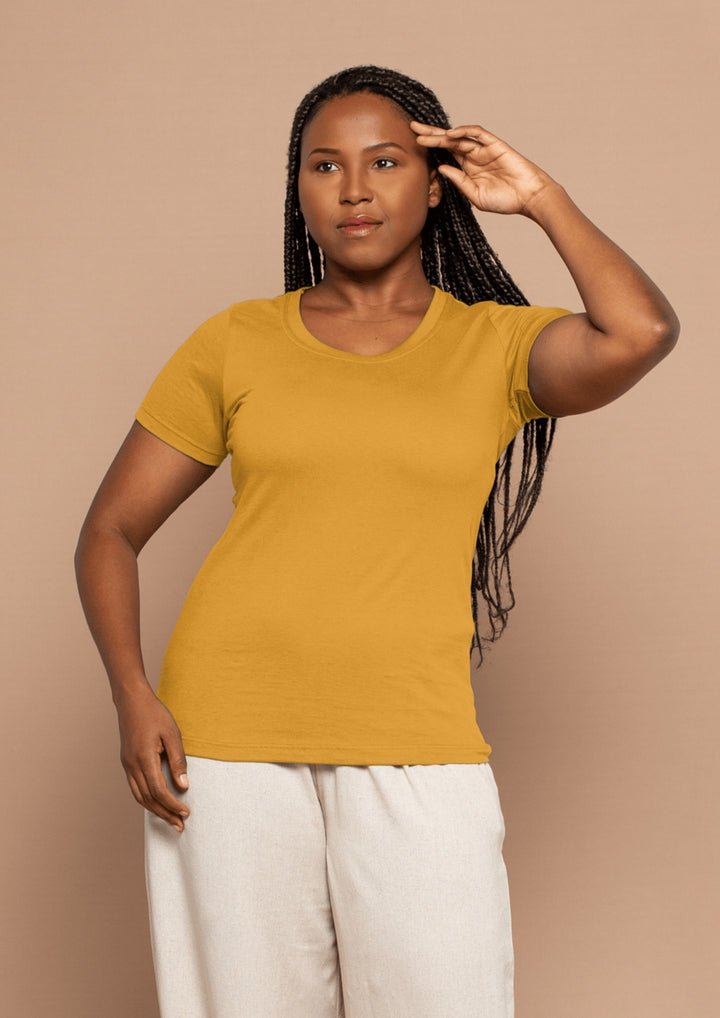 Pick Any 3 – Women Solid Slim Fit Premium Cotton Tees