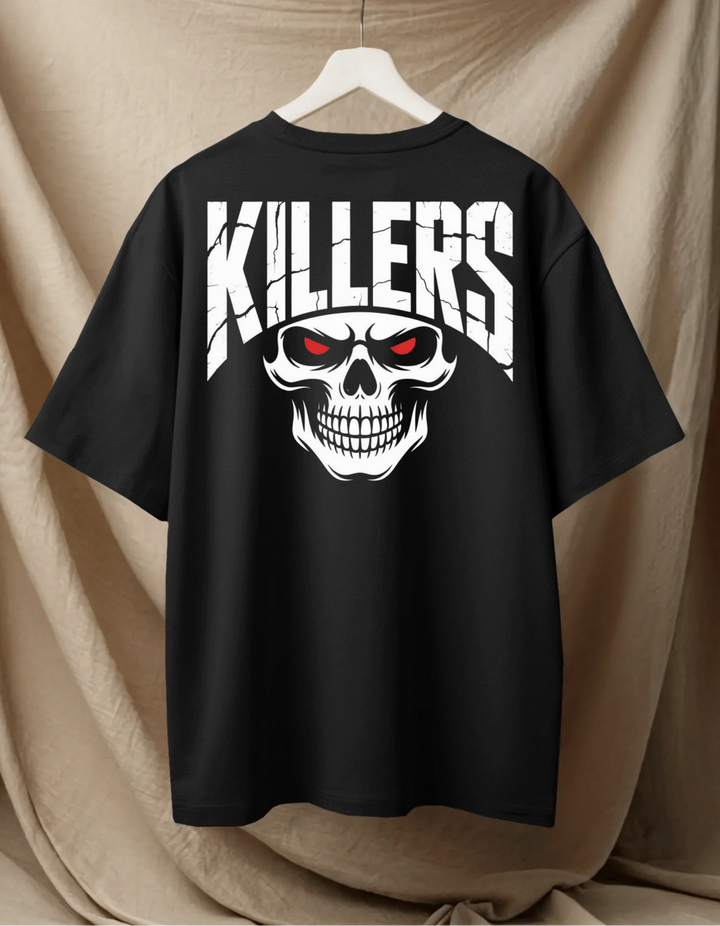 Killers Halloween Theme Back and Front Print Unisex Oversized Fit T-shirt