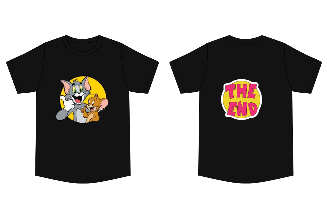 Tom & Jerry front and back print Kids Unisex Regular t-shirt