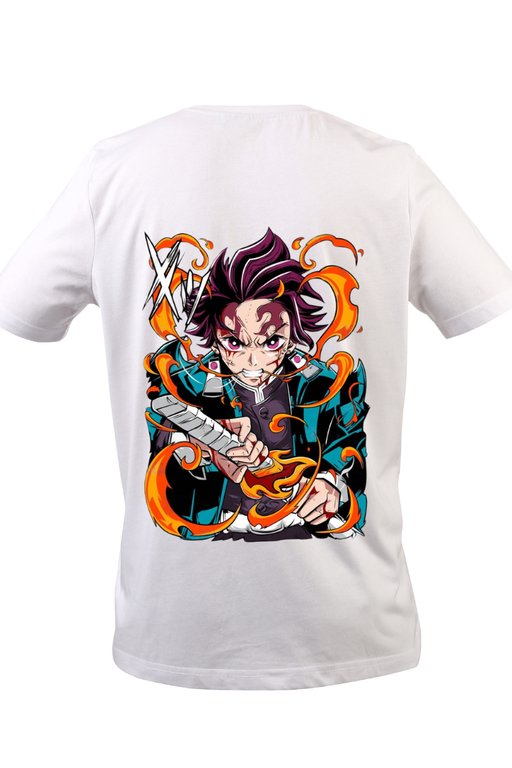Demon Slayer Front and Back Anime Print- Premium T-shirt