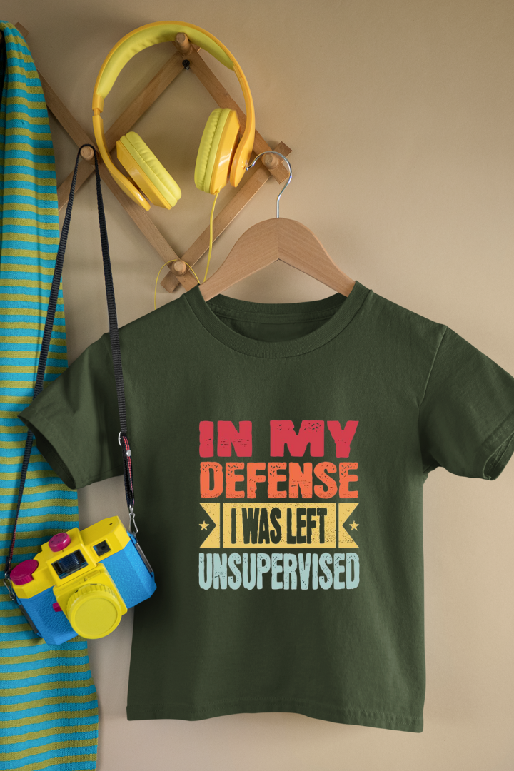 In My Defence, I Was Left Unsupervised Kids Unisex Regular t-shirt