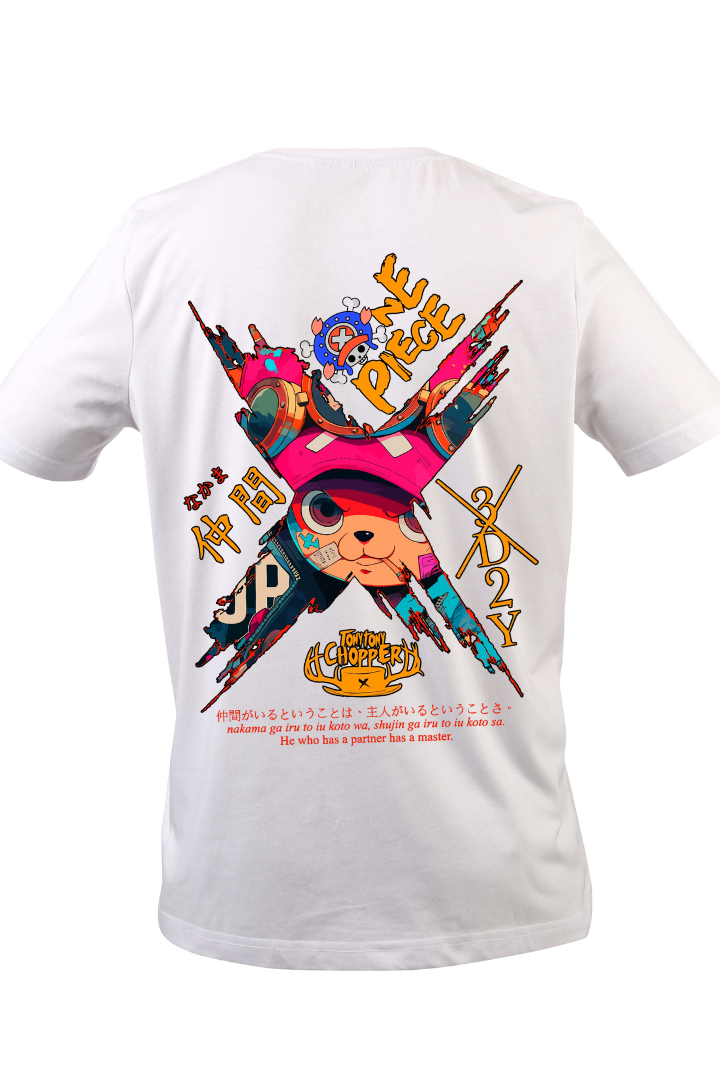 One Piece Front and Back Anime Print- Premium T-shirt