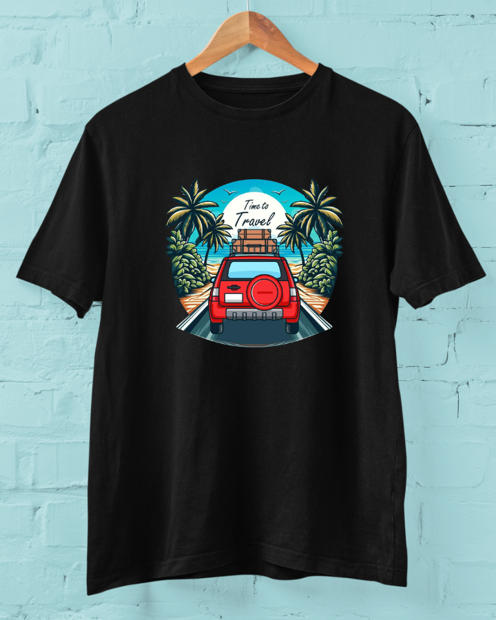 Time to Travel Unisex Cotton T-shirt