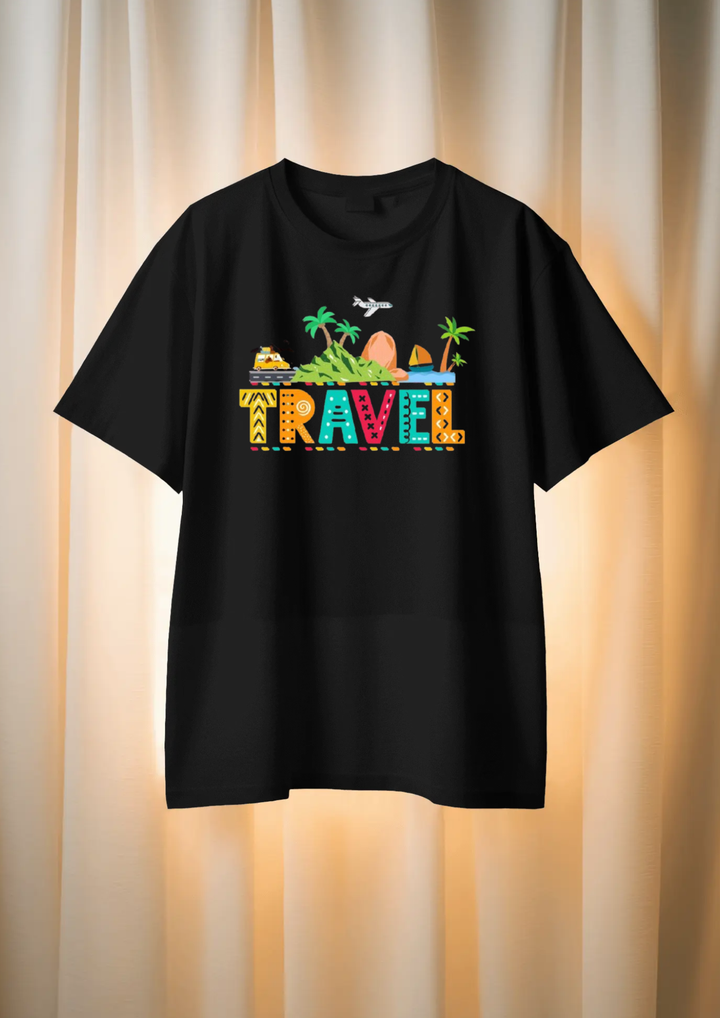 Travel Unisex Cotton Oversized T-shirt