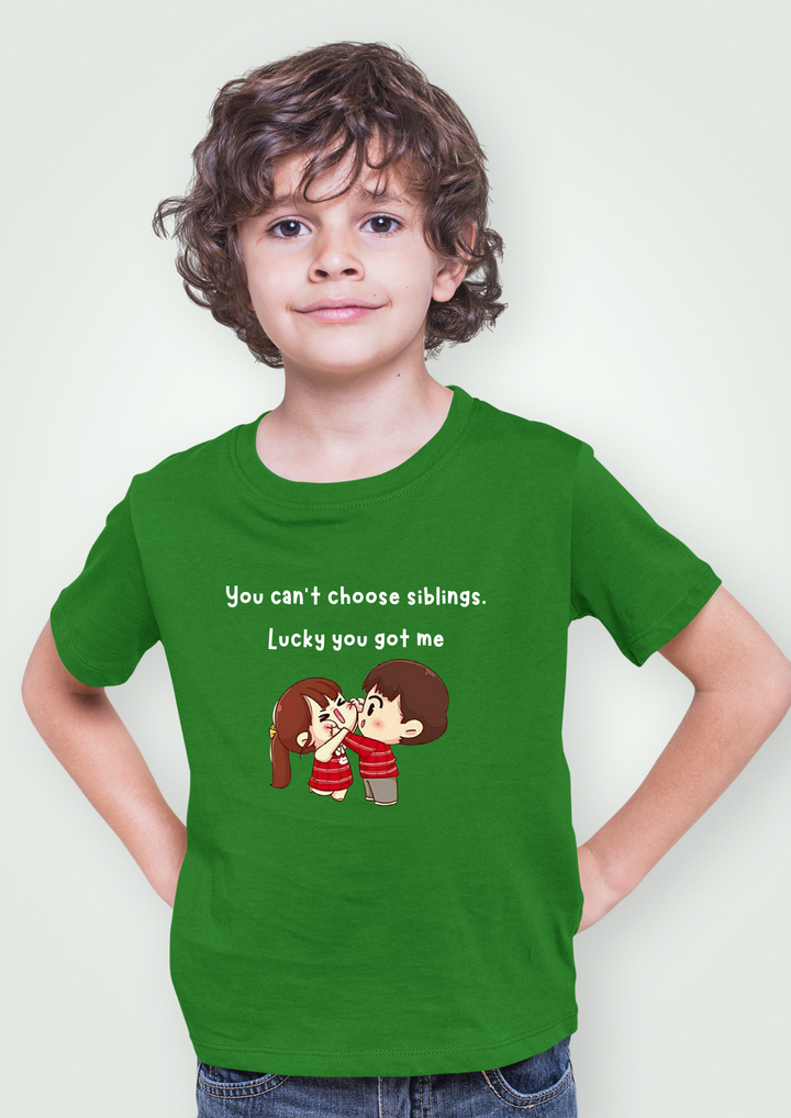 Lucky You Got Me Rakshabandhan Theme Kids Unisex Regular t-shirt