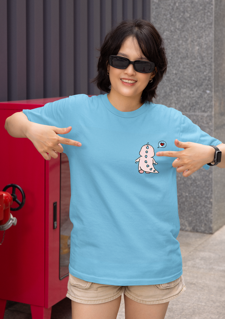 Cute Dino Friendship Theme Unisex Regular Fit T-shirt