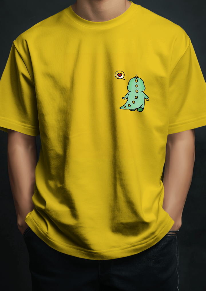 Cute Dino Friendship Theme Unisex Regular Fit T-shirt
