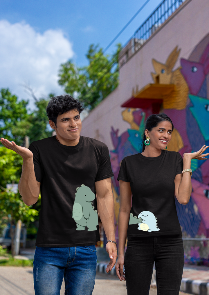 Dino Friends Friendship Theme Unisex Regular Fit T-shirt