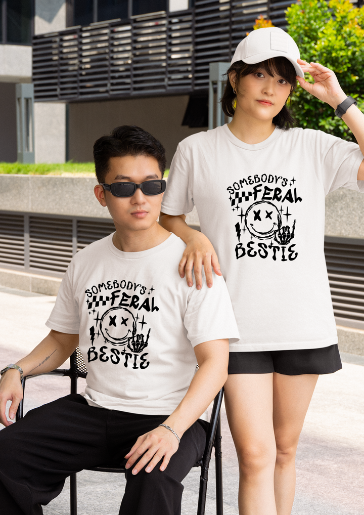 Feral Bestie Friendship Theme Unisex Regular Fit T-shirt