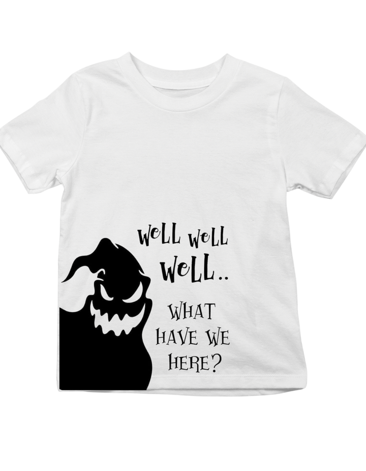 Well Well Well Halloween Theme Print Kids Unisex Regular Fit T-shirt