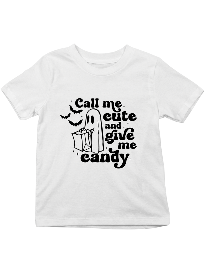 Call Me Cute Halloween Theme Print Kids Unisex Regular Fit T-shirt