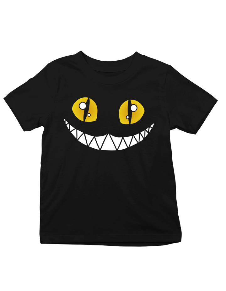 Cheshire Cat Halloween Theme Print Kids Unisex Regular Fit T-shirt