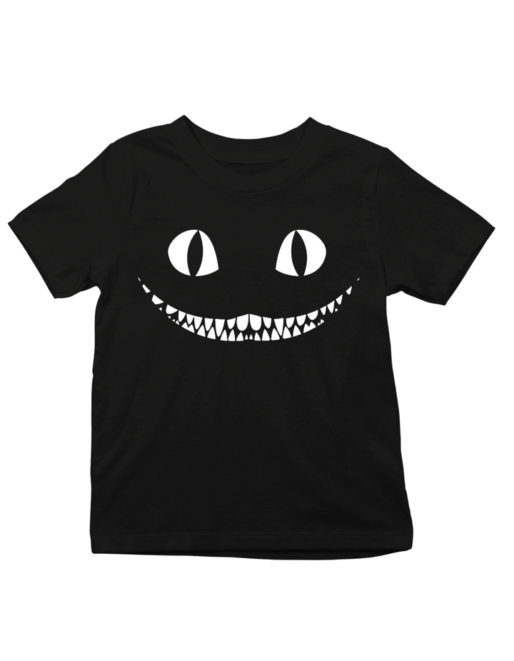 Cheshire Cat Halloween Theme Print Kids Unisex Regular Fit T-shirt