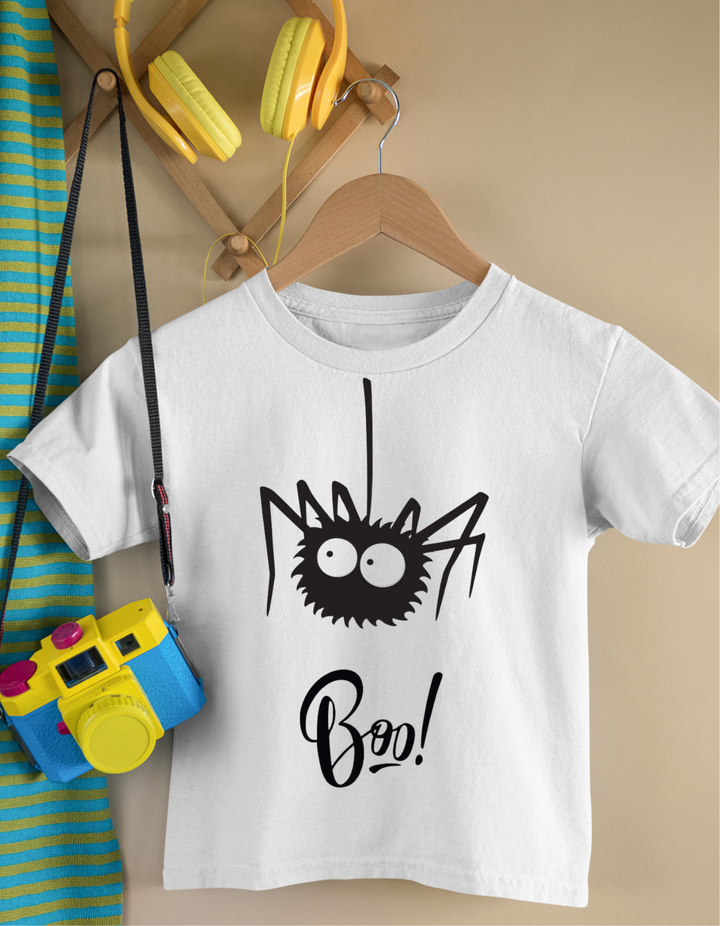 Boo! Halloween Theme Print Kids Unisex Regular Fit T-shirt