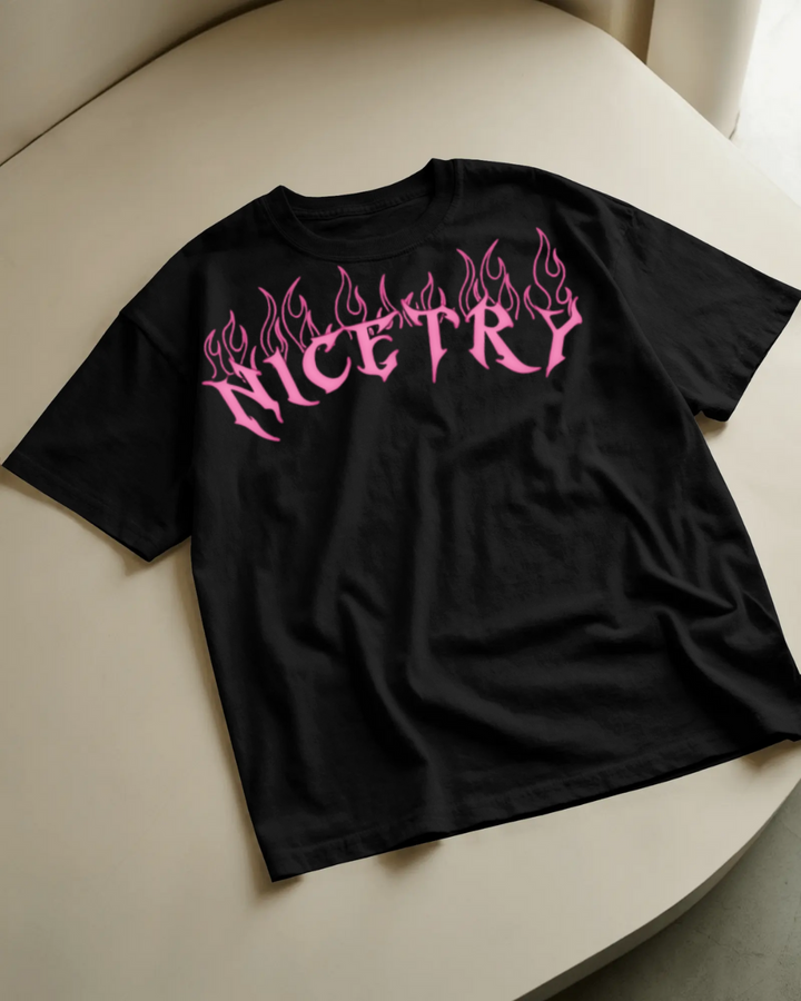 Speed97 Nice Try Oversize Unisex T-shirts - Front and Back print