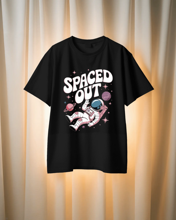 Spaced Out Oversize Unisex T-shirts - Front and Back print