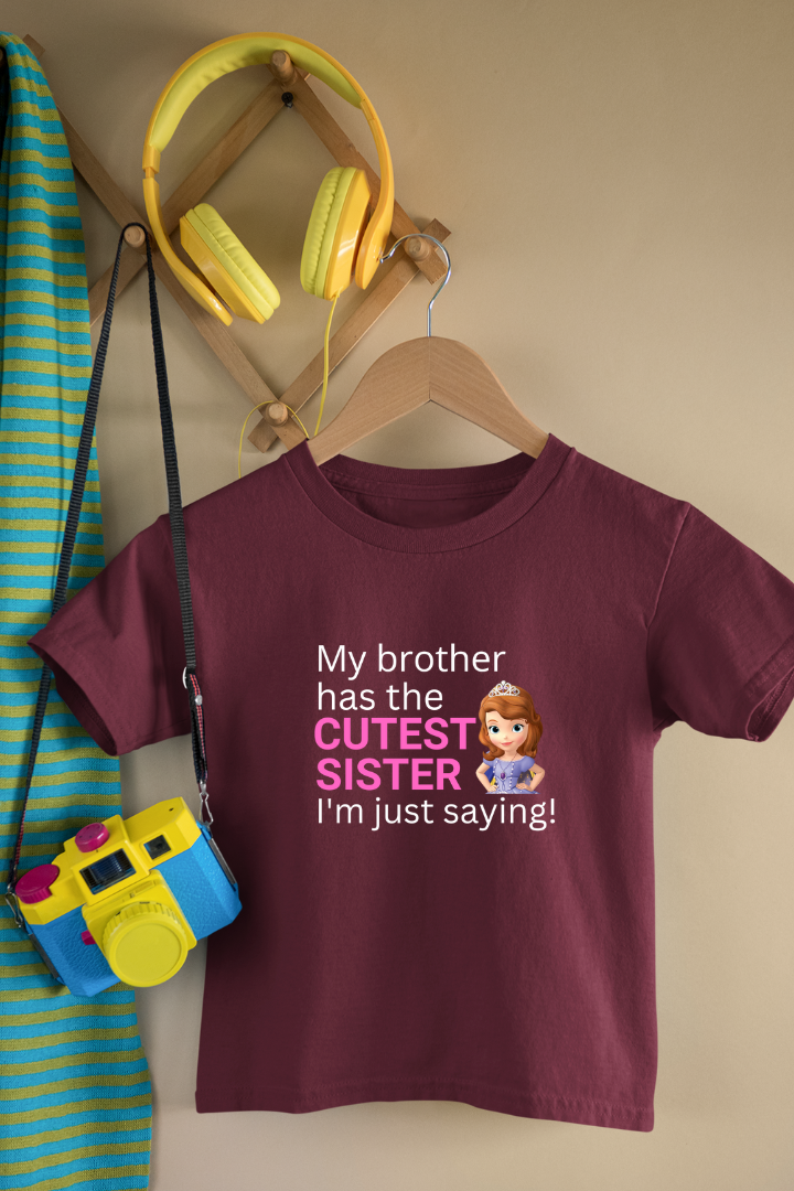 Cutest Sister Rakshabandhan Theme Kids Unisex Regular t-shirt
